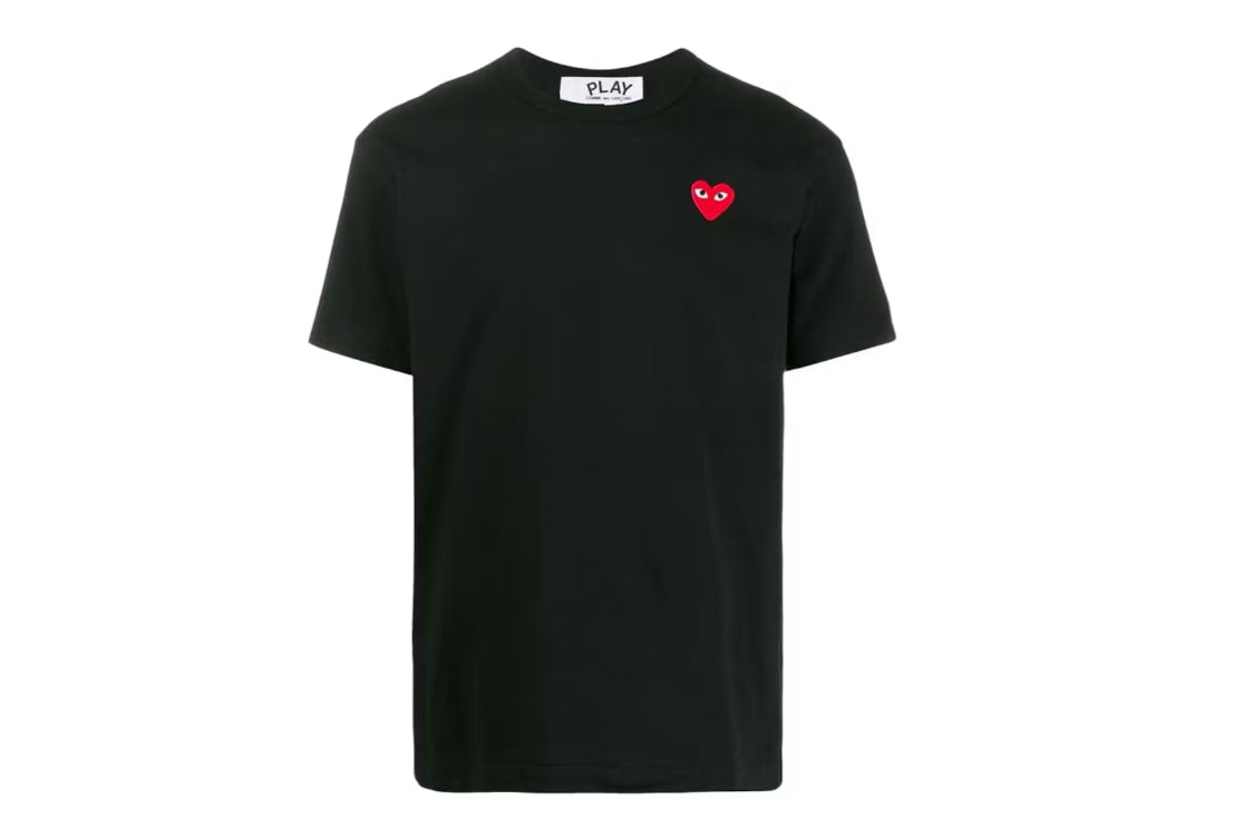 Comme des Garcons PLAY Logo Tee Black/Red