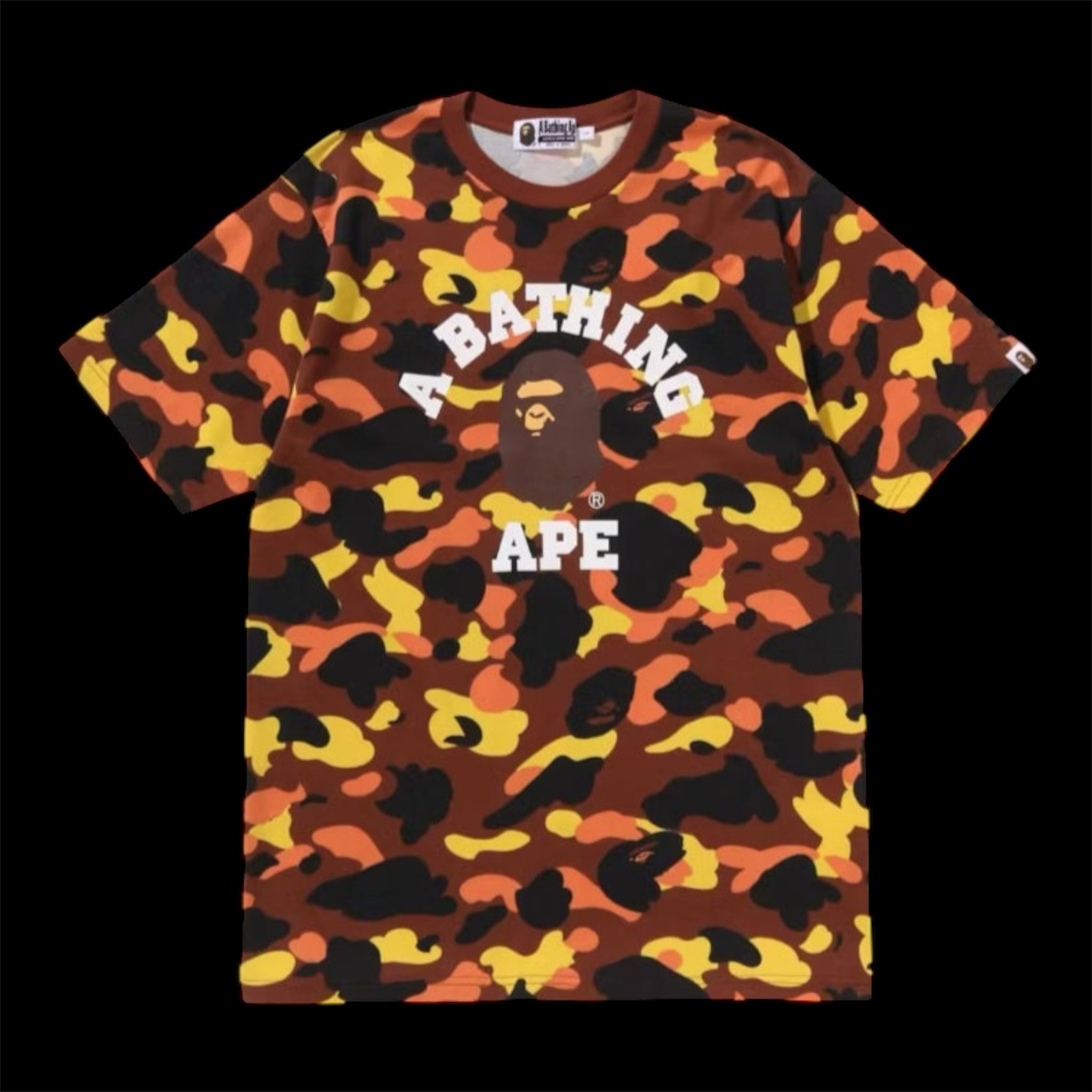 BAPE 1st Camo College Tee Orange