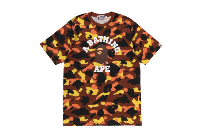 BAPE 1st Camo College Tee Orange