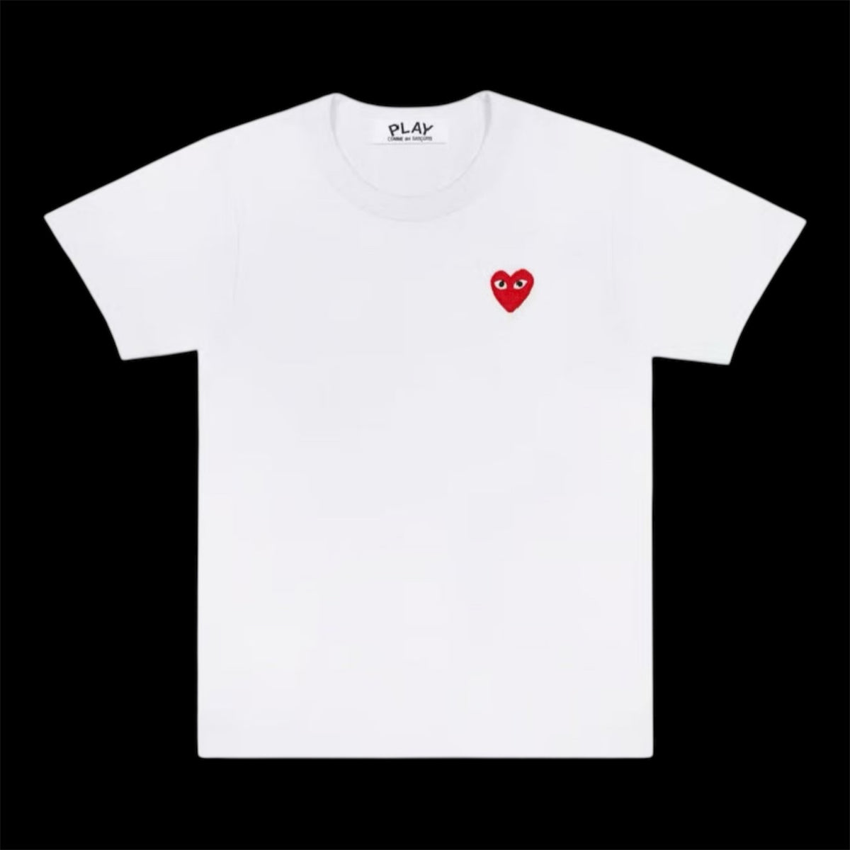 Comme des Garcons PLAY P1T108 Play Red Heart Shirt white