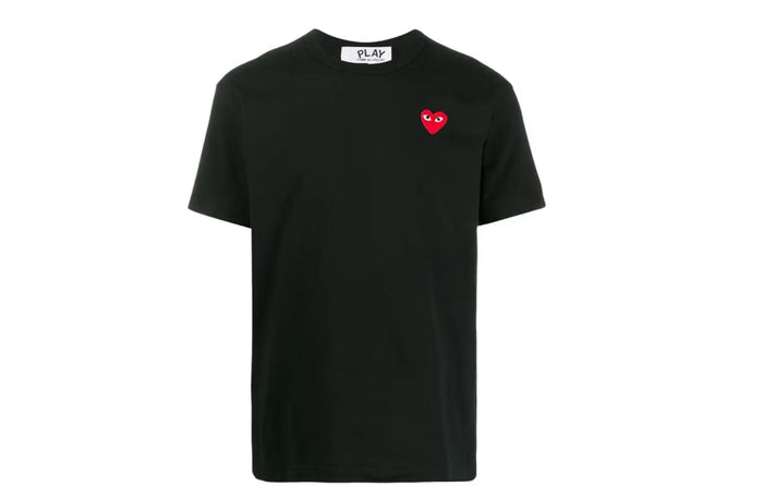 Comme des Garcons PLAY Logo Tee Black/Red