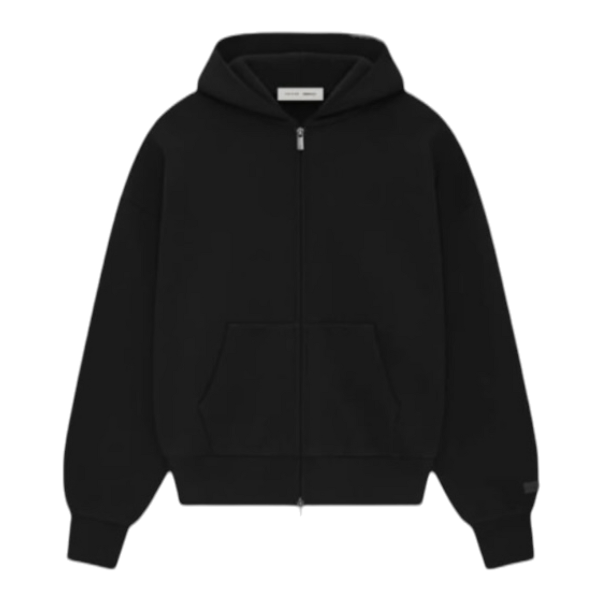 HOODIE ESSENTIALS SS25 FULL ZIP “BLACK”
